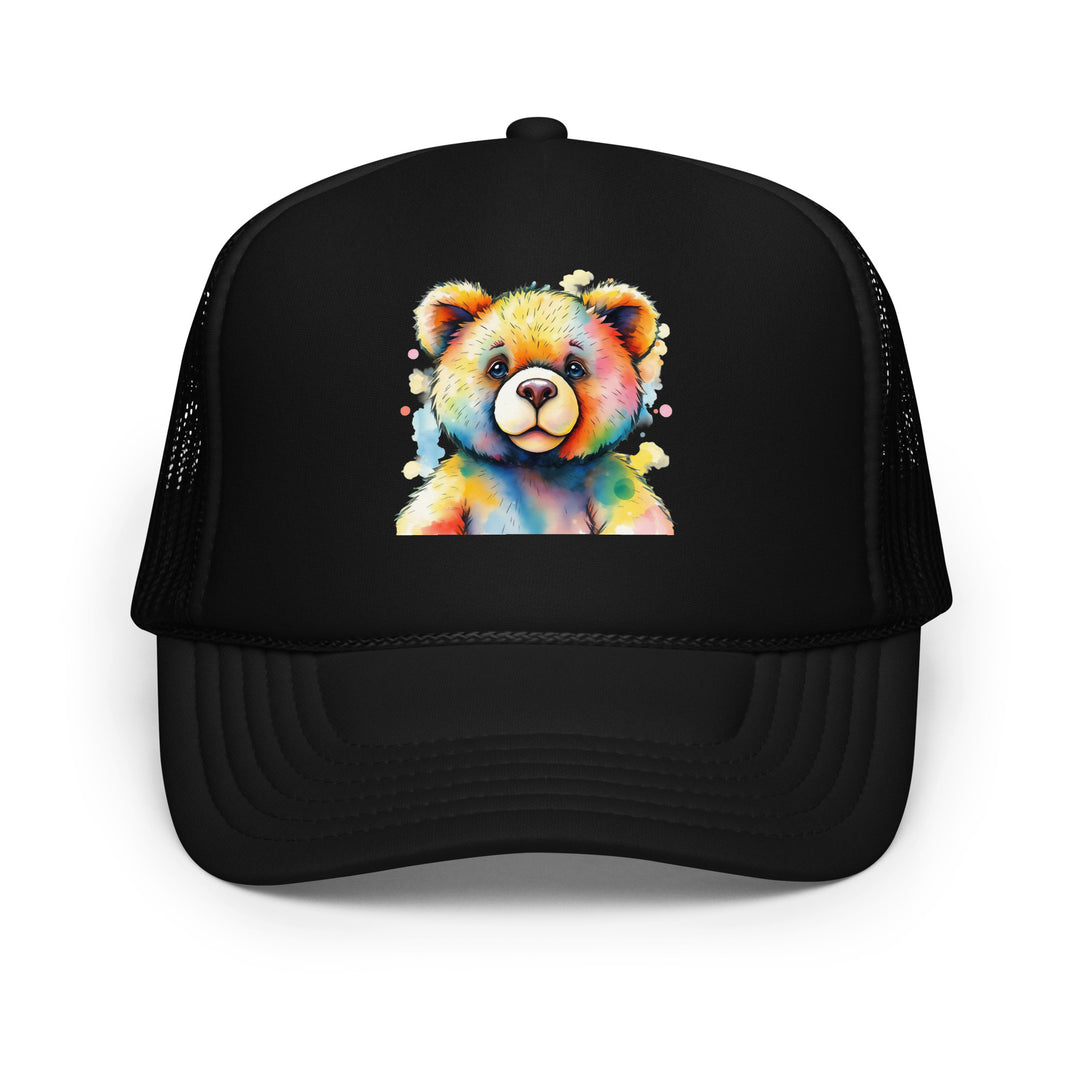 Teddy Bear Watercolor Foam Trucker Hat | Everyday AI-Designed 3