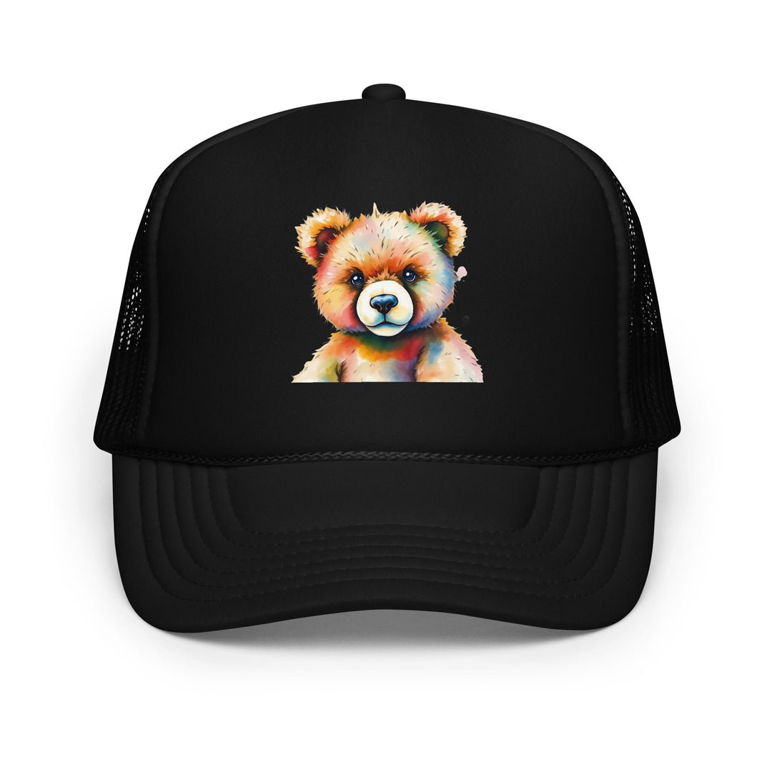 Teddy Bear Watercolor Foam Trucker Hat | Everyday AI-Designed 4