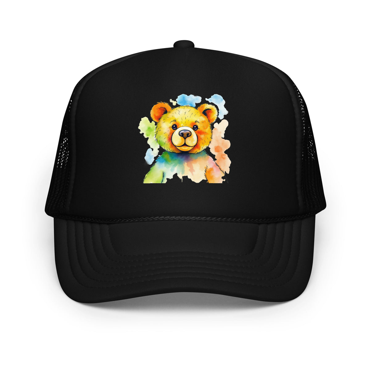 Teddy Bear Watercolor Foam Trucker Hat | Everyday AI-Designed 5