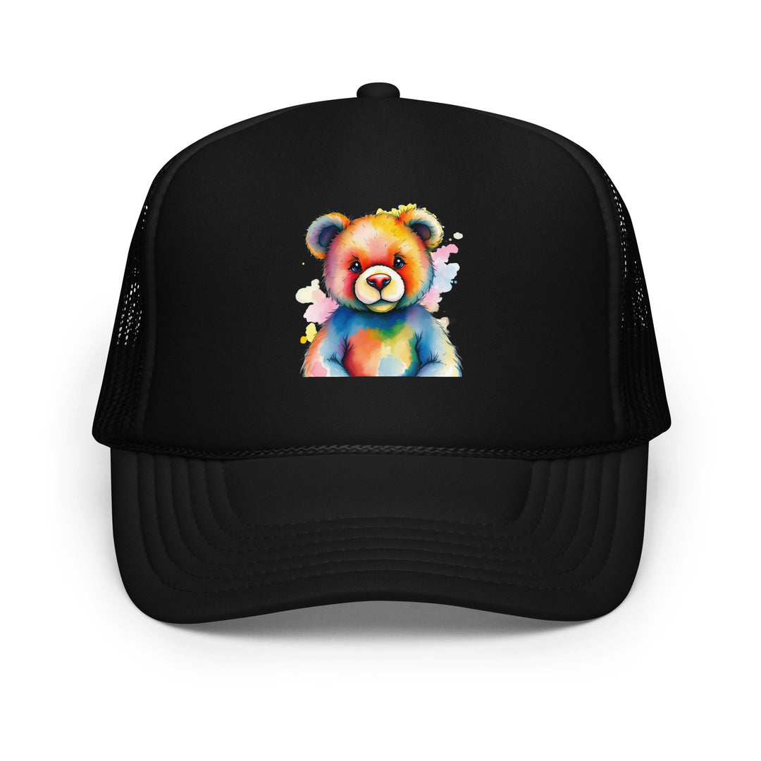 Teddy Bear Watercolor Foam Trucker Hat | Everyday AI-Designed 7