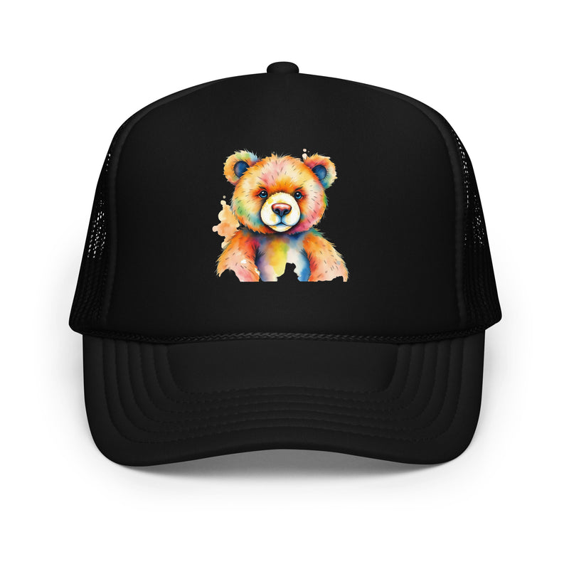 Teddy Bear Watercolor Foam Trucker Hat | Everyday AI-Designed 12