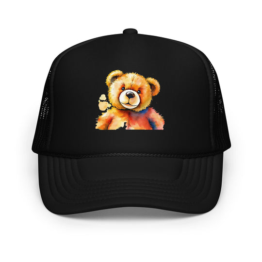 Teddy Bear Watercolor Foam Trucker Hat | Everyday AI-Designed 15