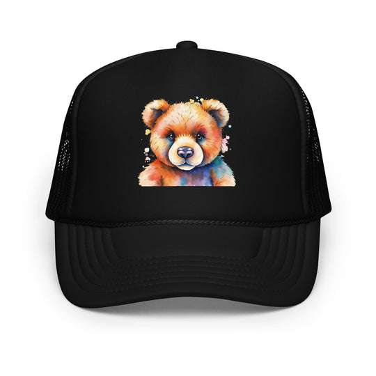 Teddy Bear Watercolor Foam Trucker Hat | Everyday AI-Designed 17