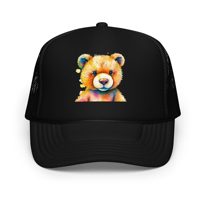 Teddy Bear Watercolor Foam Trucker Hat | Everyday AI-Designed 18
