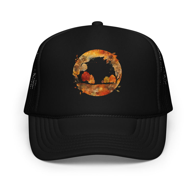 Autumn Collage Foam Trucker Hat | Autumn AI-Designed 1