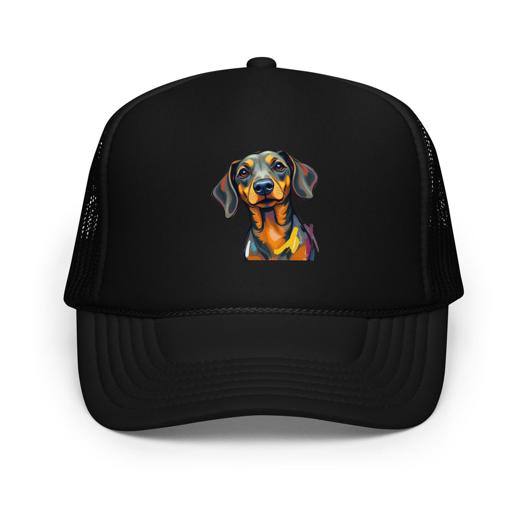 Dachshund Abstract Foam Trucker Hat | Everyday AI-Designed 1