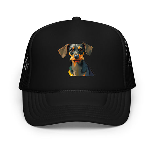 Dachshund Abstract Foam Trucker Hat | Everyday AI-Designed 3