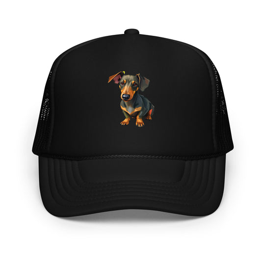 Dachshund Abstract Foam Trucker Hat | Everyday AI-Designed 4