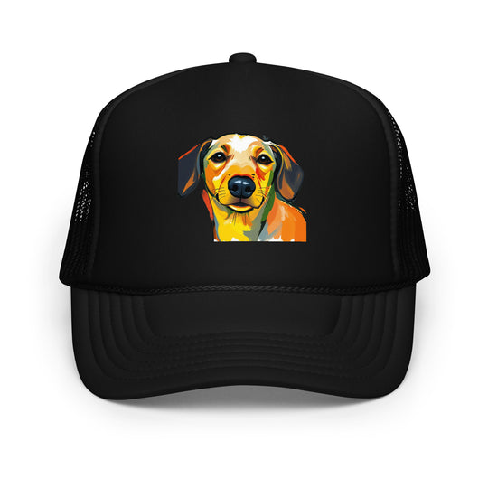 Dachshund Abstract Foam Trucker Hat | Everyday AI-Designed 5