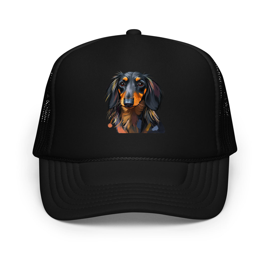 Dachshund Abstract Foam Trucker Hat | Everyday AI-Designed 6