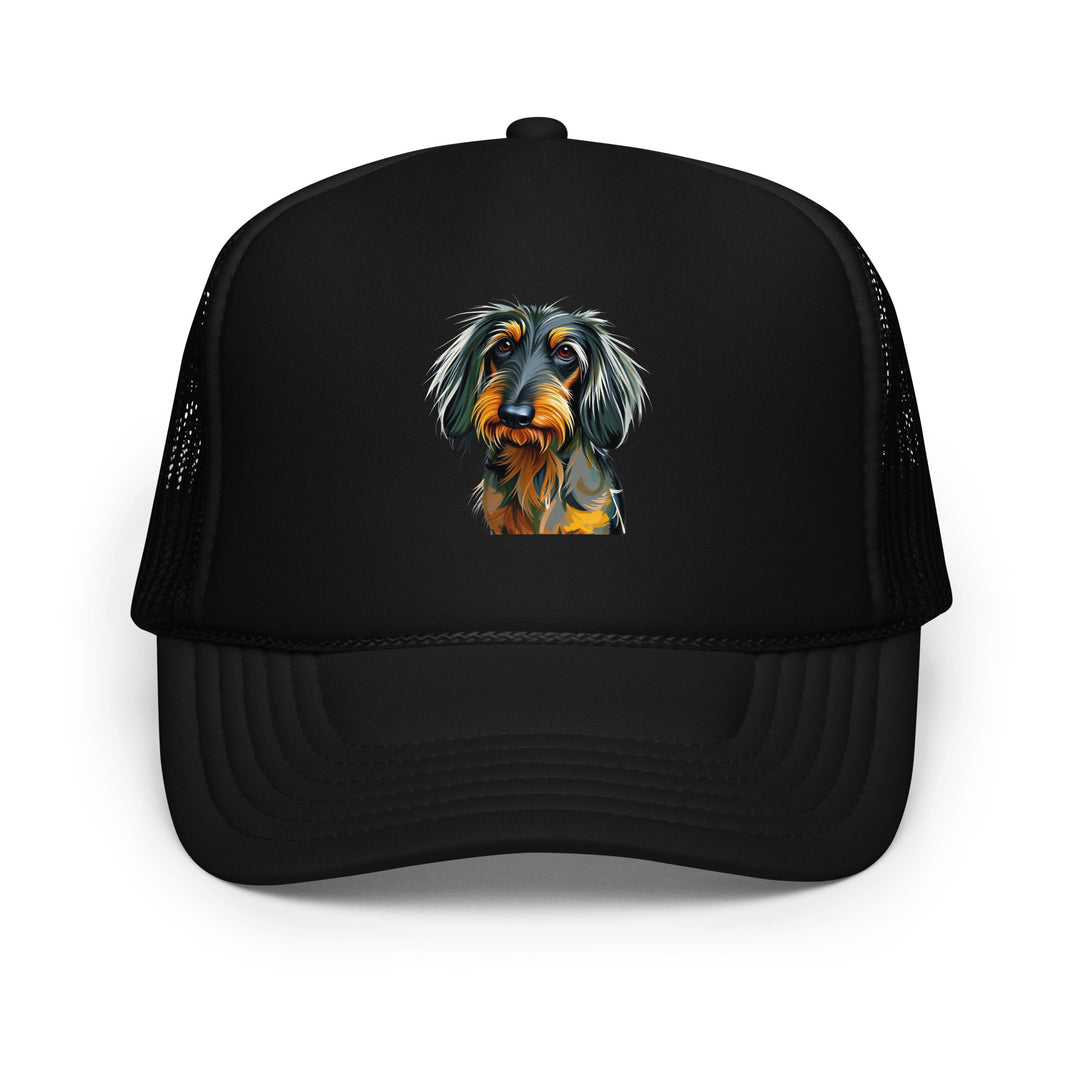 Dachshund Abstract Foam Trucker Hat | Everyday AI-Designed 7