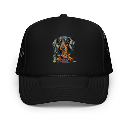 Dachshund Abstract Foam Trucker Hat | Everyday AI-Designed 10