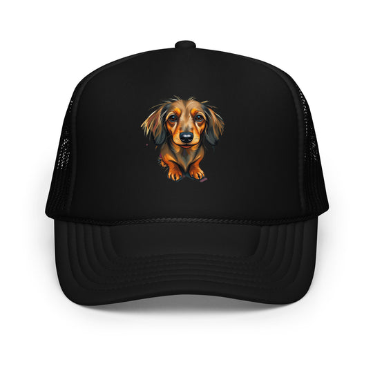 Dachshund Abstract Foam Trucker Hat | Everyday AI-Designed 12