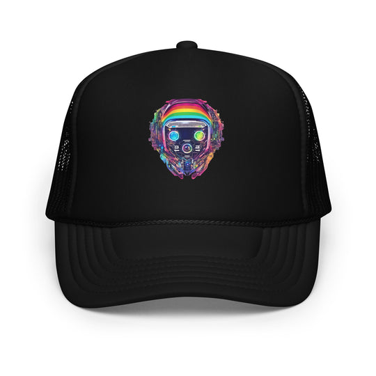 Cyberpunk Rainbow Foam Trucker Hat | Everyday AI-Designed 18