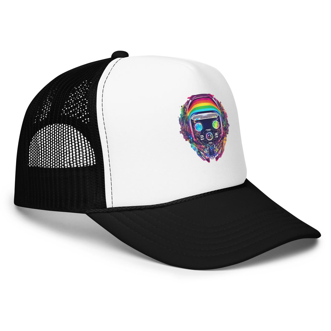 Cyberpunk Rainbow Foam Trucker Hat | Everyday AI-Designed 18 - additional view 24