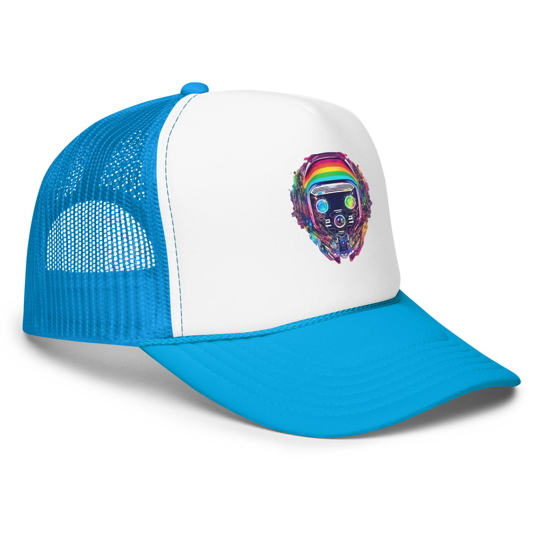 Cyberpunk Rainbow Foam Trucker Hat | Everyday AI-Designed 18 - additional view 22