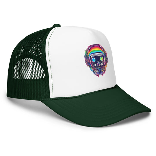 Cyberpunk Rainbow Foam Trucker Hat | Everyday AI-Designed 18 - additional view 17