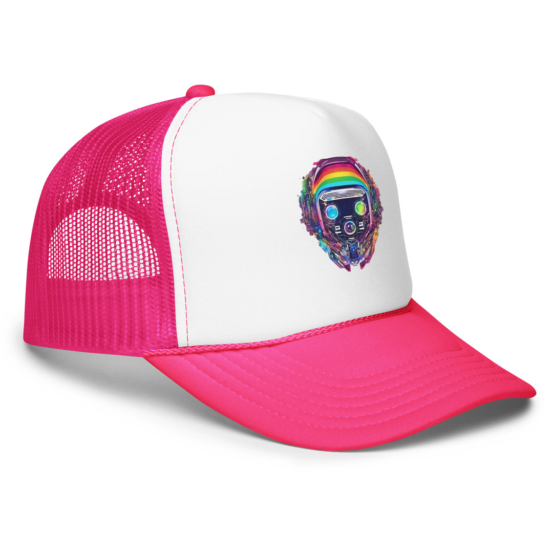 Cyberpunk Rainbow Foam Trucker Hat | Everyday AI-Designed 18 - additional view 20