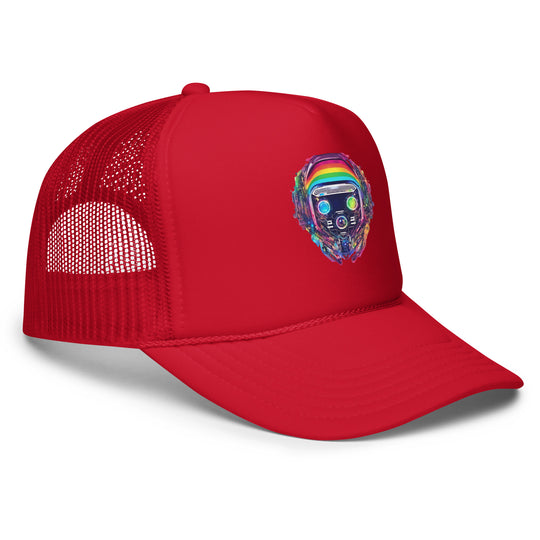 Cyberpunk Rainbow Foam Trucker Hat | Everyday AI-Designed 18 - additional view 18