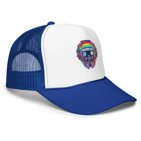 Cyberpunk Rainbow Foam Trucker Hat | Everyday AI-Designed 18 - additional view 19