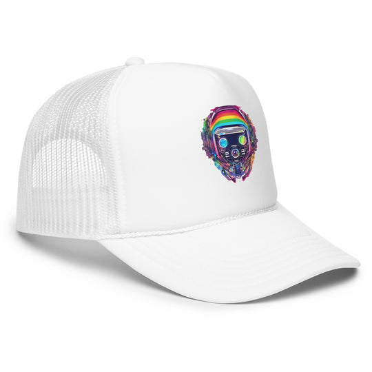 Cyberpunk Rainbow Foam Trucker Hat | Everyday AI-Designed 18 - additional view 26
