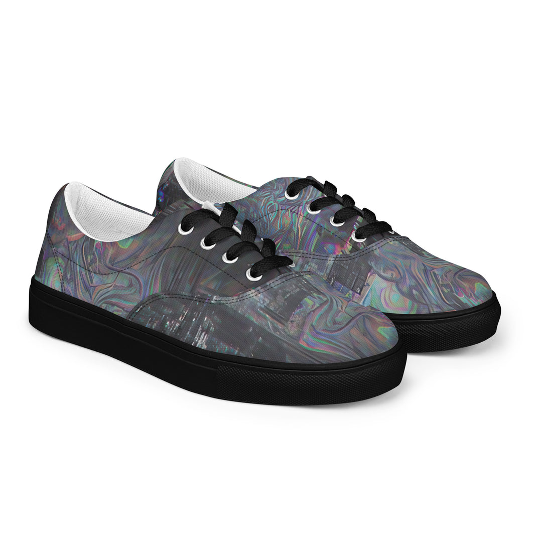 Glitchwear Men's Lace-Up Canvas Shoes, Everyday AI-Designed 38, view 9