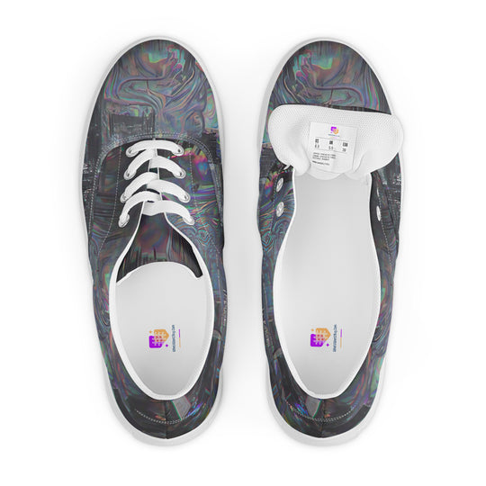 Glitchwear Men's Lace-Up Canvas Shoes, Everyday AI-Designed 38, view 8