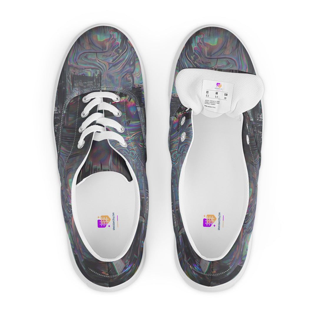 Glitchwear Men's Lace-Up Canvas Shoes, Everyday AI-Designed 38, view 8