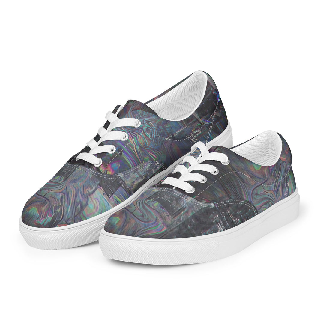 Glitchwear Men's Lace-Up Canvas Shoes, Everyday AI-Designed 38, view 12