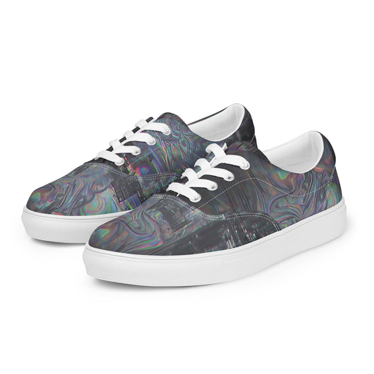 Glitchwear Men's Lace-Up Canvas Shoes, Everyday AI-Designed 38, view 4