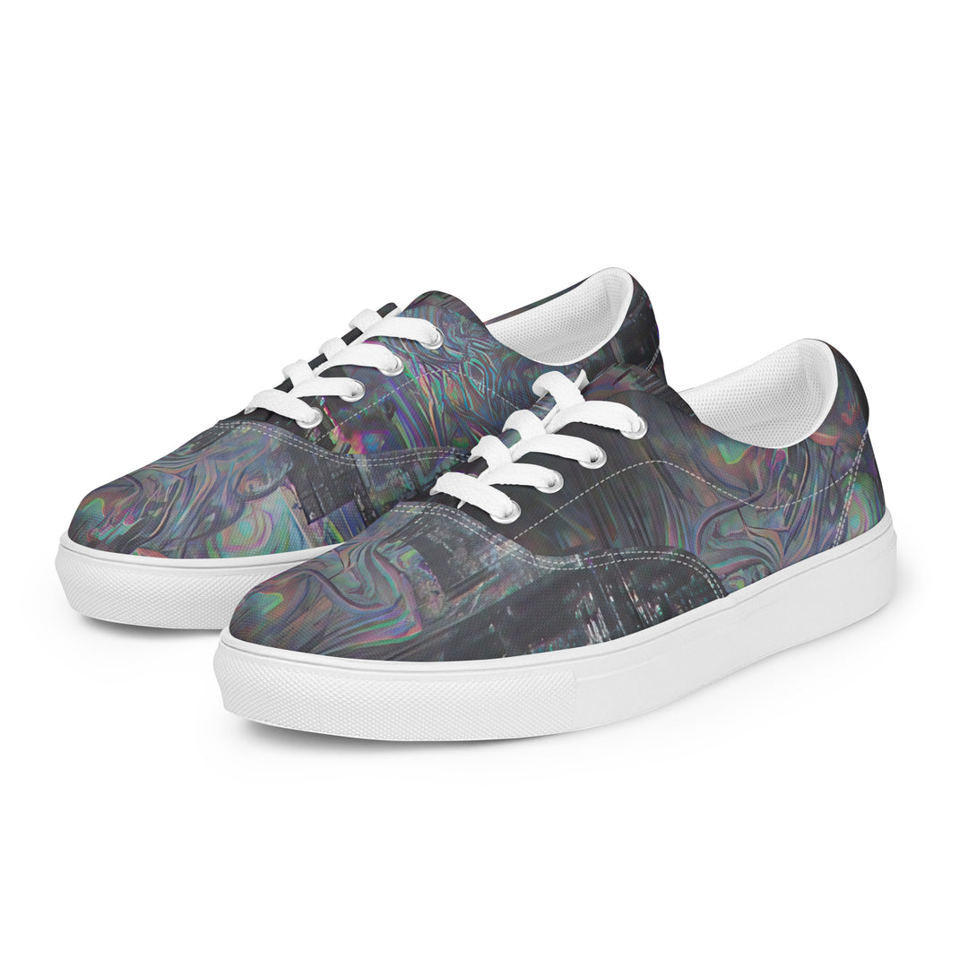 Glitchwear Men's Lace-Up Canvas Shoes, Everyday AI-Designed 38, view 4