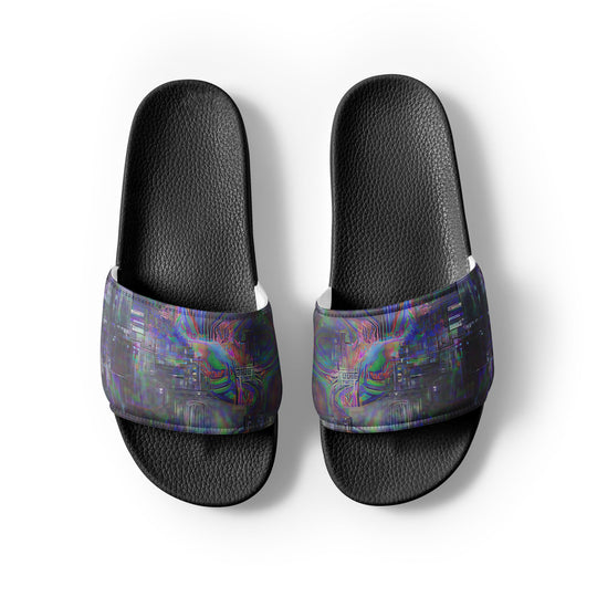 Glitchwear Men's Slides, AI Signature Style AI-Designed 4, view 7