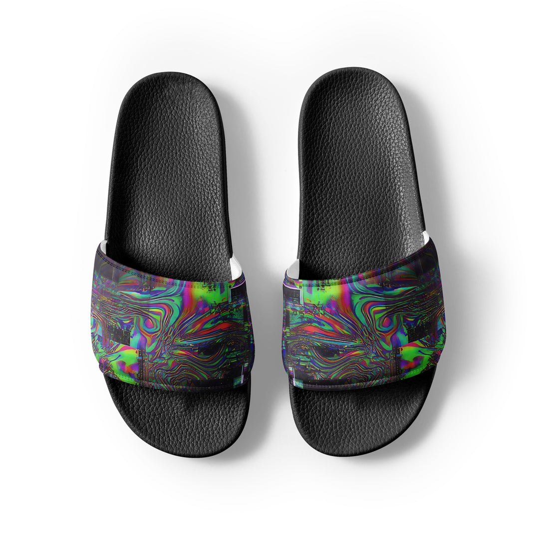 Glitchwear Men's Slides, AI Signature Style AI-Designed 6, view 7