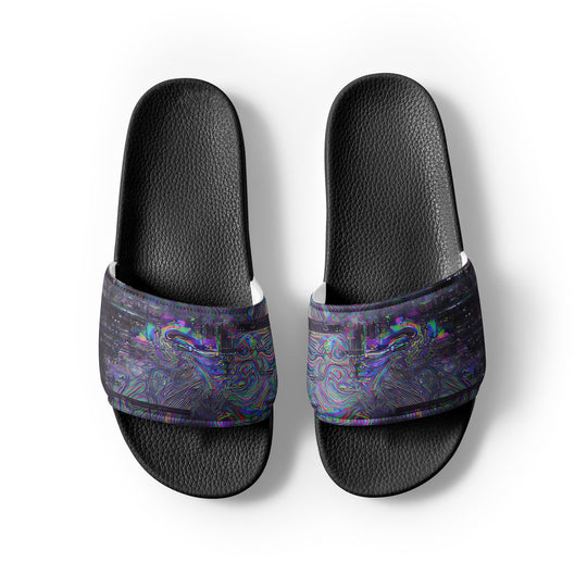 Glitchwear Men's Slides, AI Signature Style AI-Designed 7, view 7