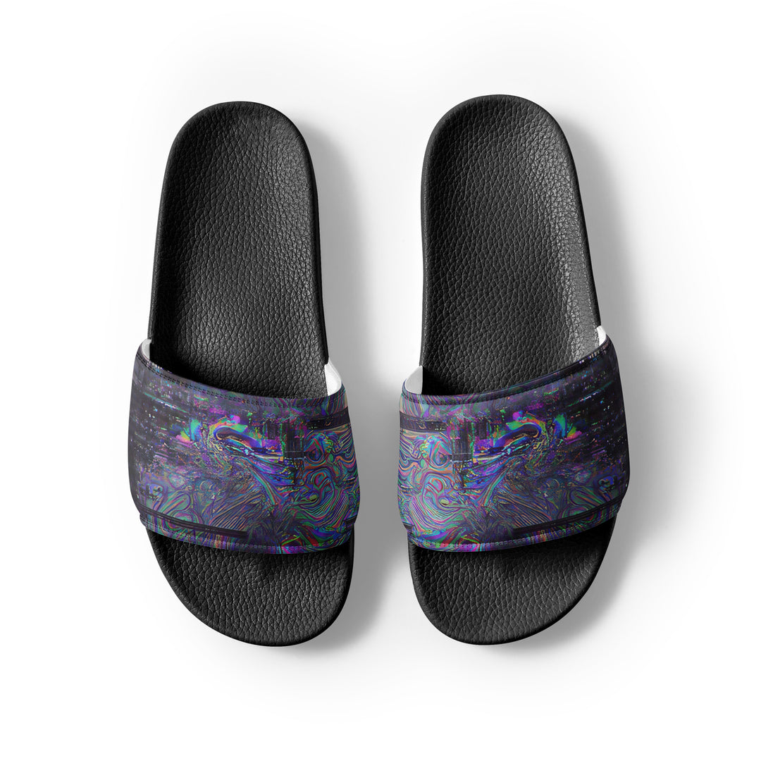 Glitchwear Men's Slides, AI Signature Style AI-Designed 7, view 7