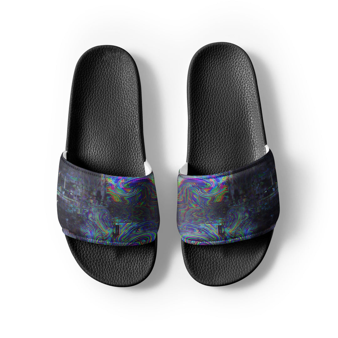 Glitchwear Men's Slides, AI Signature Style AI-Designed 17, view 7