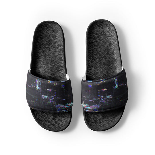 Glitchwear Men's Slides, AI Signature Style AI-Designed 28, view 7