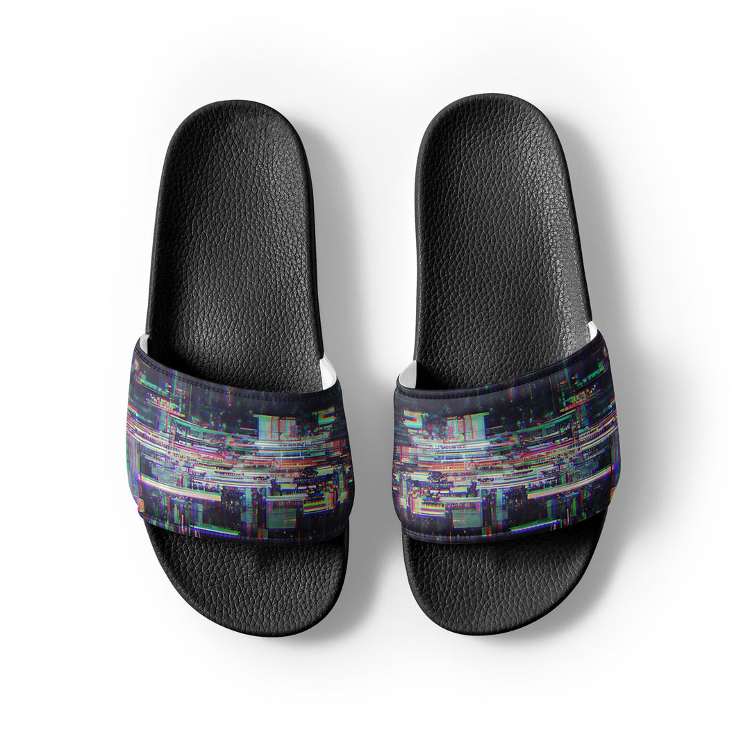 Glitchwear Men's Slides, AI Signature Style AI-Designed 29, view 7