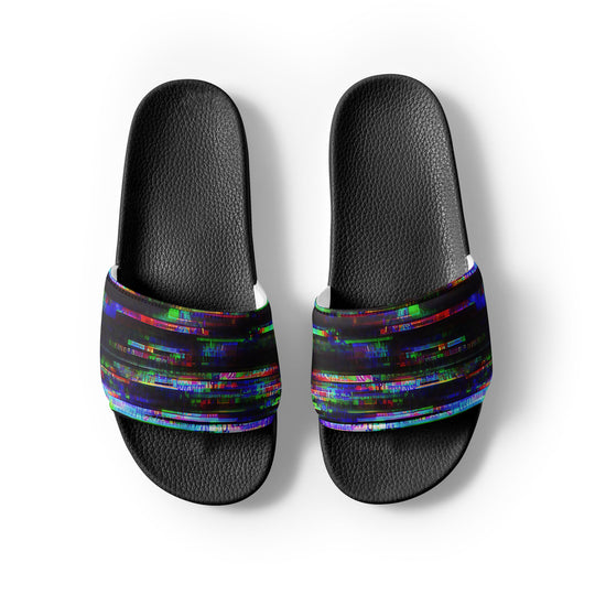 Glitchwear Men's Slides, AI Signature Style AI-Designed 45, view 7