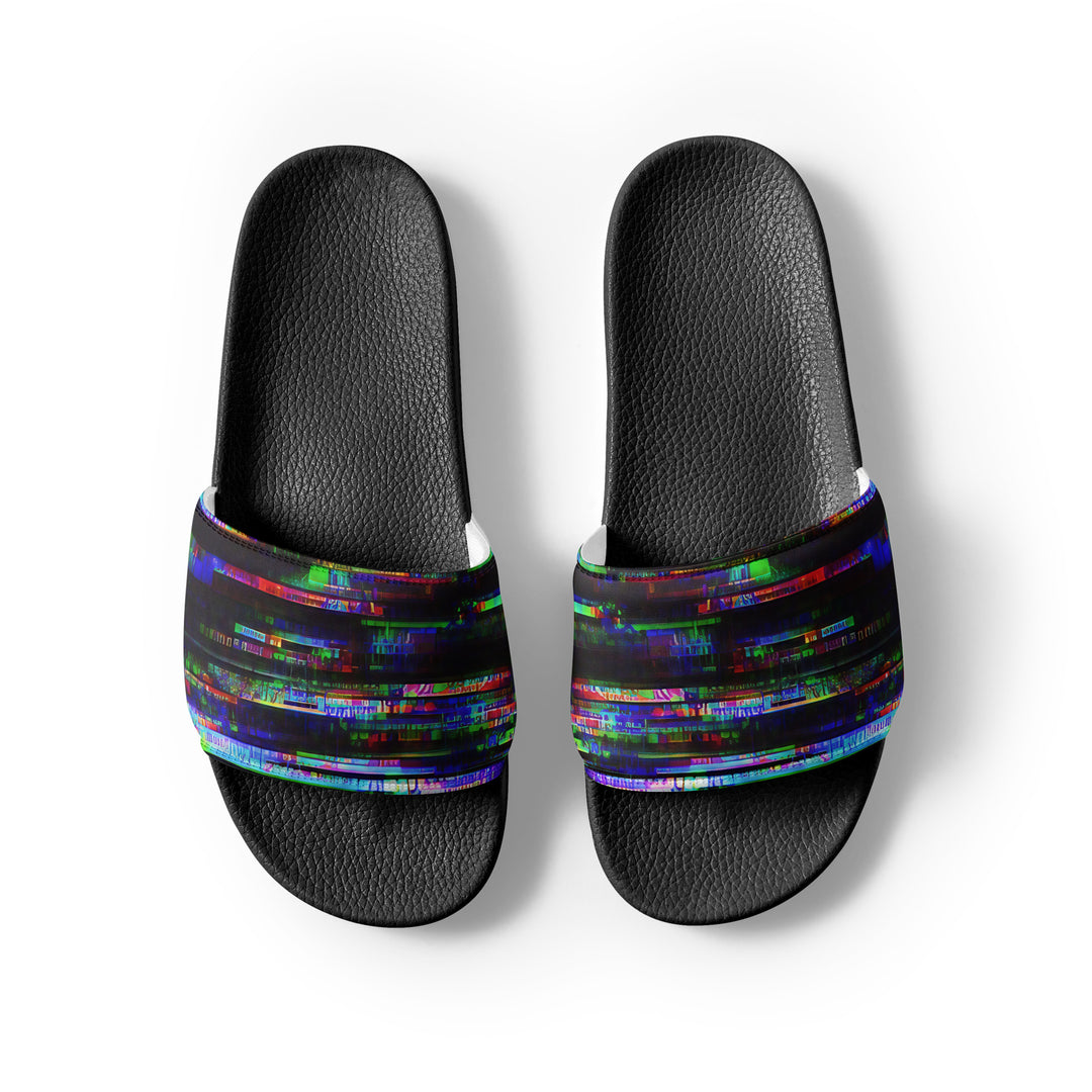 Glitchwear Men's Slides, AI Signature Style AI-Designed 45, view 7