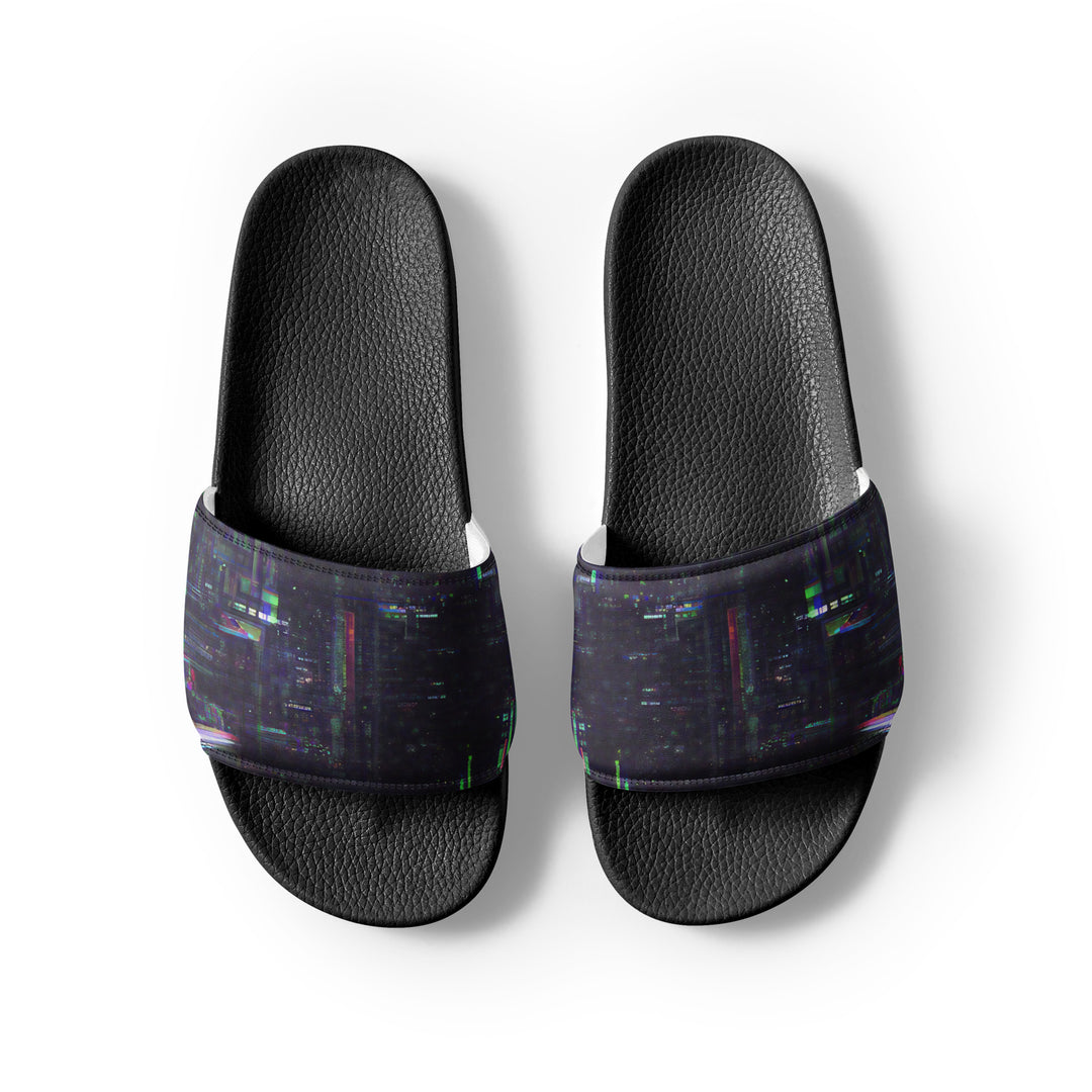 Glitchwear Men's Slides, AI Signature Style AI-Designed 25, view 7