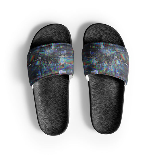 Glitchwear Men's Slides, AI Signature Style AI-Designed 3, main view