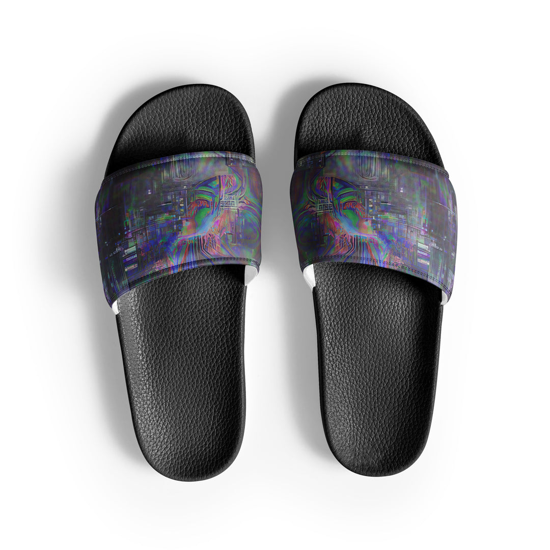 Glitchwear Men's Slides, AI Signature Style AI-Designed 4, main view