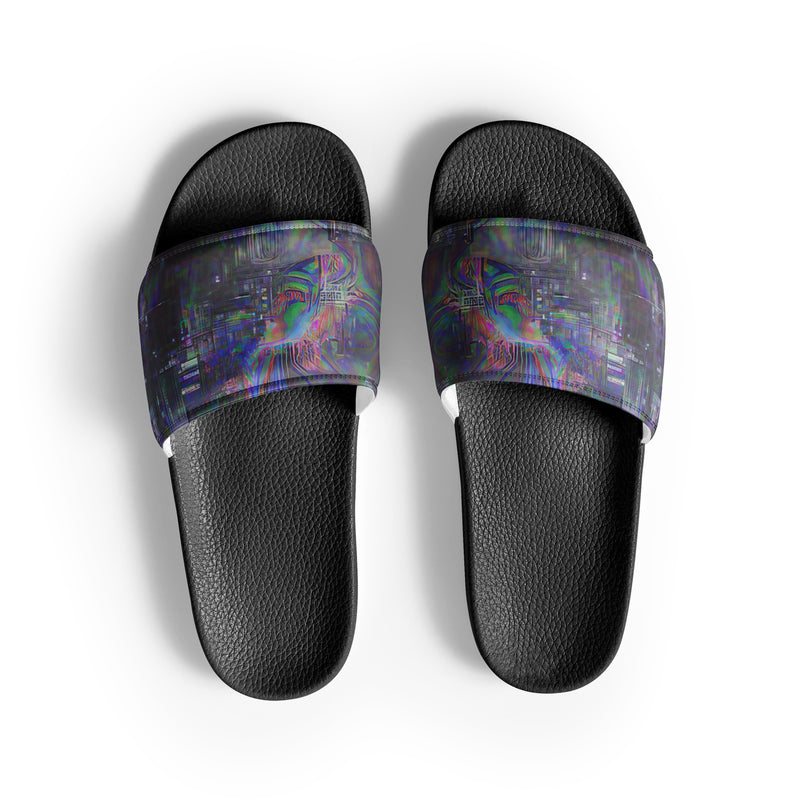 Glitchwear Men's Slides, AI Signature Style AI-Designed 4, main view