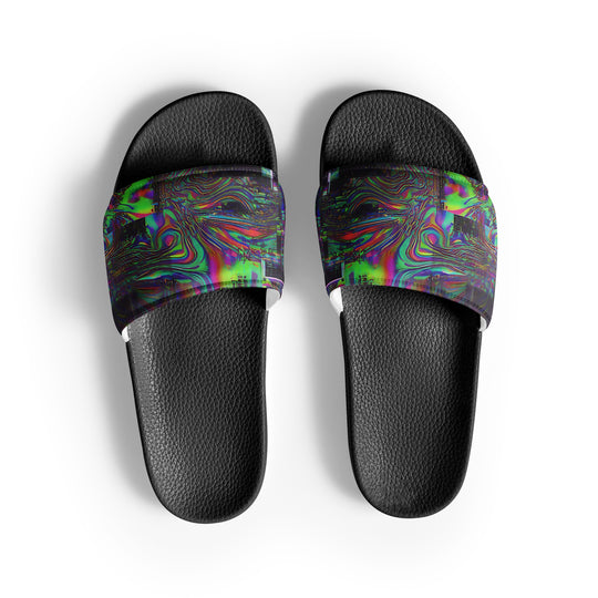 Glitchwear Men's Slides, AI Signature Style AI-Designed 6, main view
