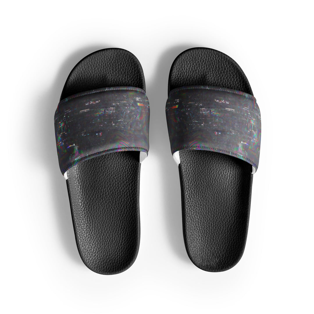 Glitchwear Men's Slides, AI Signature Style AI-Designed 8, main view