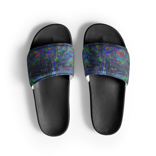 Glitchwear Men's Slides, AI Signature Style AI-Designed 11, main view