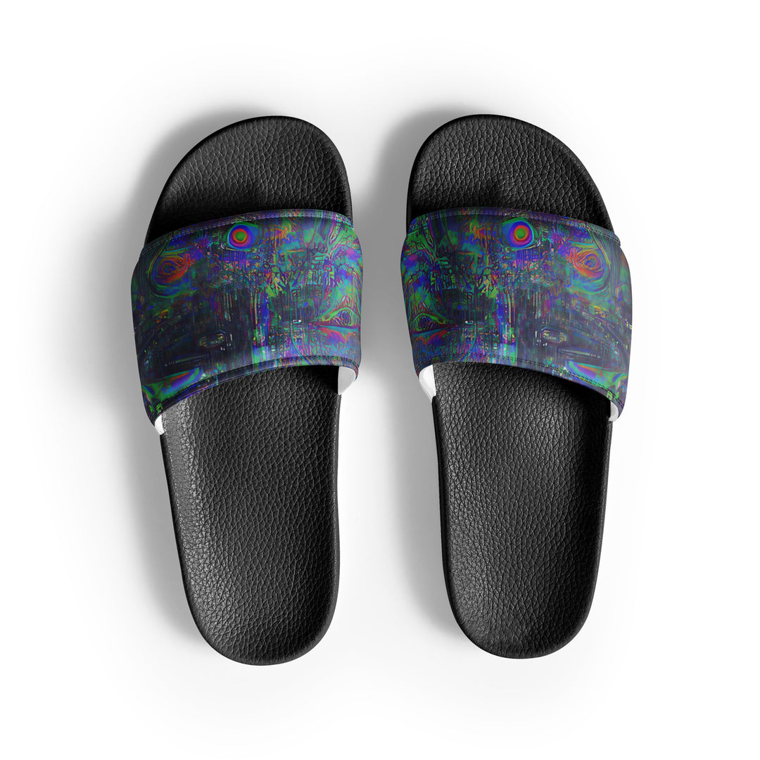 Glitchwear Men's Slides, AI Signature Style AI-Designed 11, main view