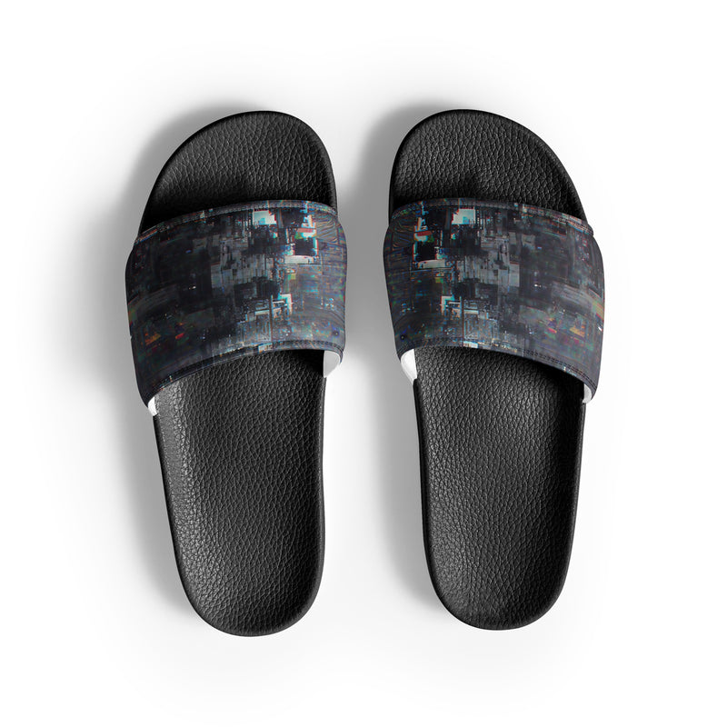 Glitchwear Men's Slides, AI Signature Style AI-Designed 15, main view