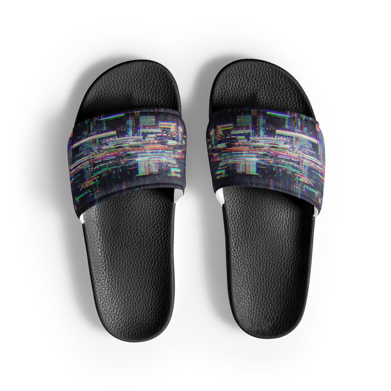 Glitchwear Men's Slides, AI Signature Style AI-Designed 29, main view